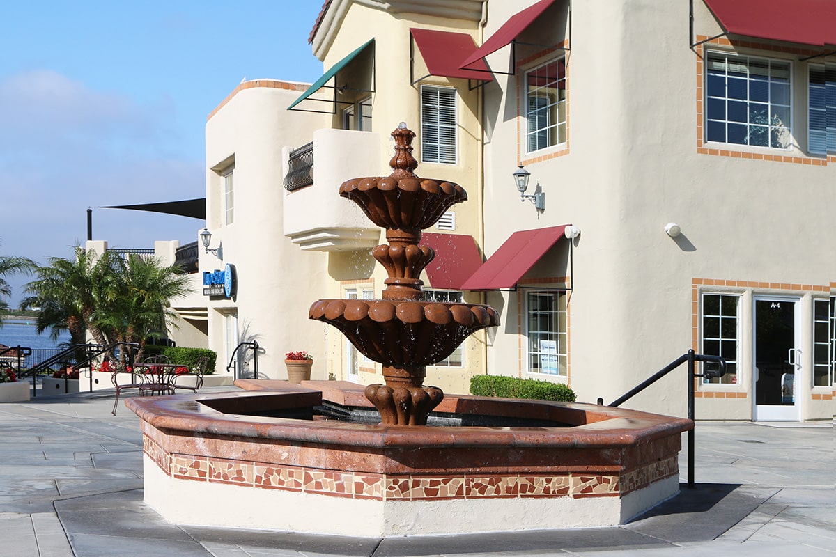 Fountain outside The Shops at Mission Viejo.