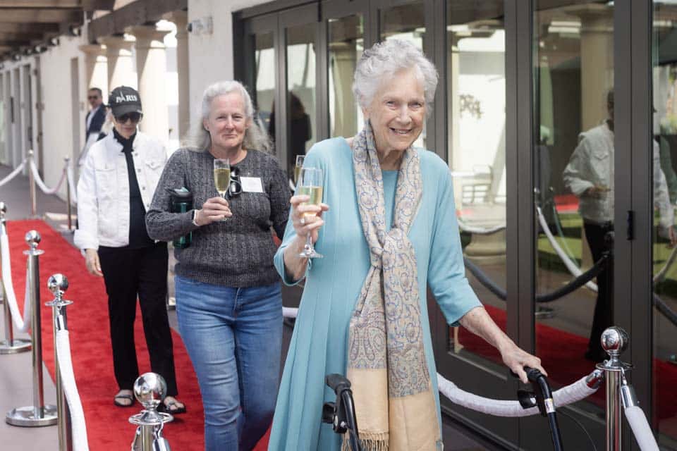 Residents and special guests at Crestavilla for the Henry Winkler Red Carpet Speaker Series Event.